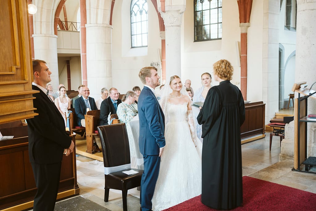 Worte der Pastorin nach dem Ringtausch.